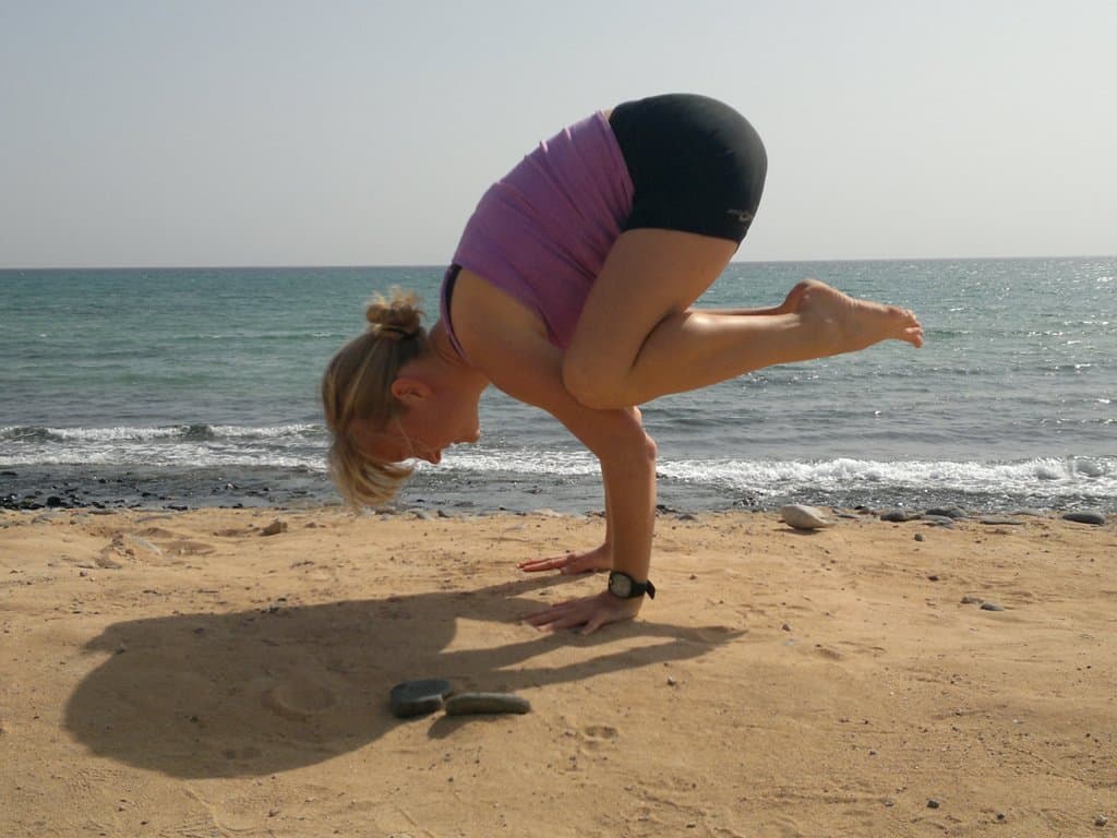 Yoga-Balance am Meer